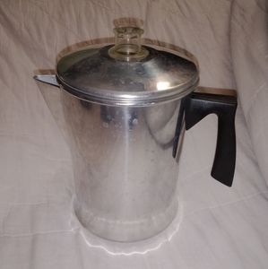 Vintage Mirror Camp Coffee Pot